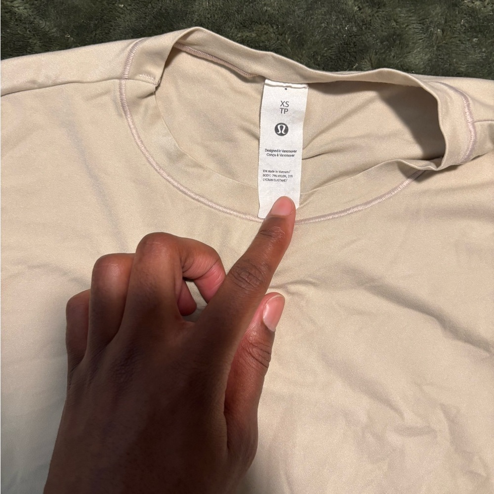 lululemon athletica Cream Long Sleeve Tee